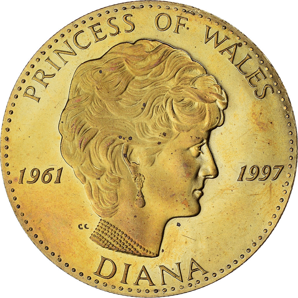 Royaume-Uni, Médaille, La Princesse Diana, 1997, SPL, Gilt Bronze