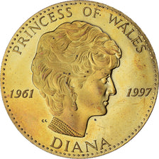 Royaume-Uni, Médaille, La Princesse Diana, 1997, SPL, Gilt Bronze