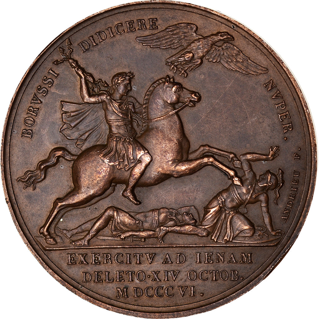 Frankrijk, Medaille, Napoléon Ier, Bataille d'Iena, History, 1806, Andrieu