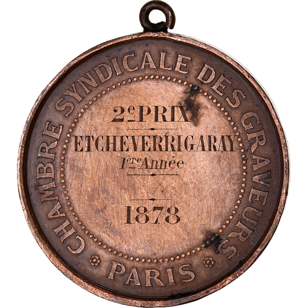 Francja, Medal, Chambre Syndicale des Graveurs, Paris, Sztuka i Kultura, 1878