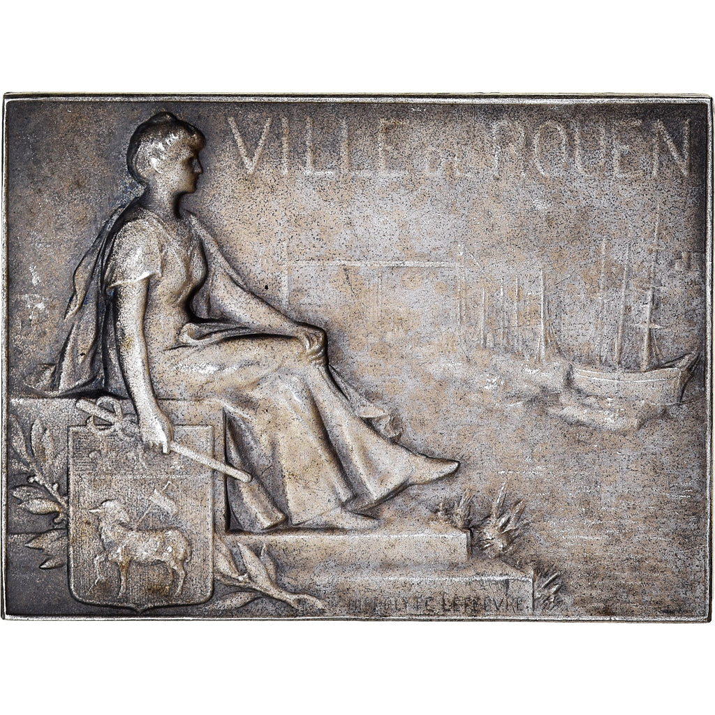 Francja, Medal, Ville de Rouen, Art Nouveau, Lefebvre, AU(50-53), Brąz