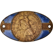 Frankreich, Medaille, Plaque Auto Saint Christophe, Emaillée, SS, Bronze