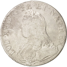 France, Louis XV, Écu aux branches d'olivier, 1726, Caen, VF(20-25), KM486.5