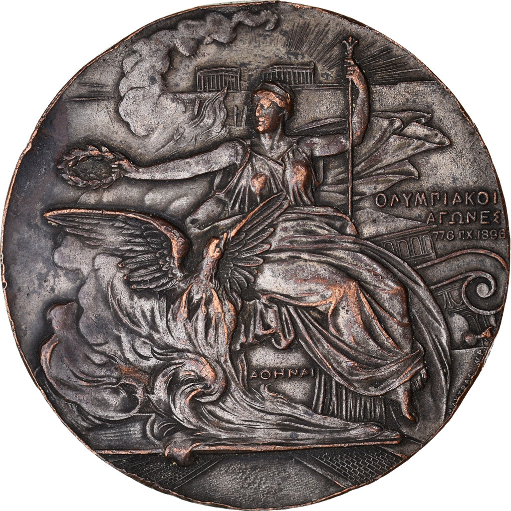 Griechenland, Medaille, Olympiakoï Agones, Arts & Culture, 1896, SS, Kupfer