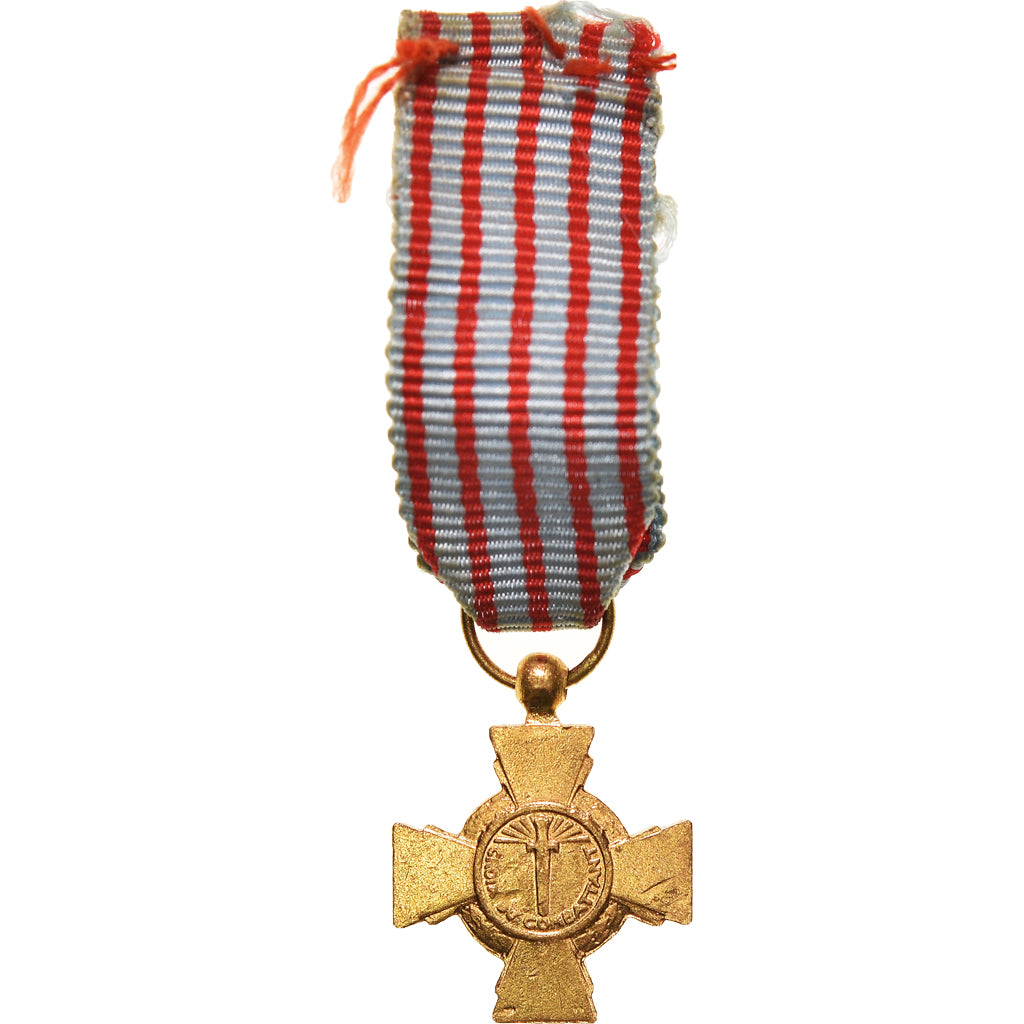 Frankreich, Croix du Combattant, Medaille, 1939-1945, Réduction, Very Good