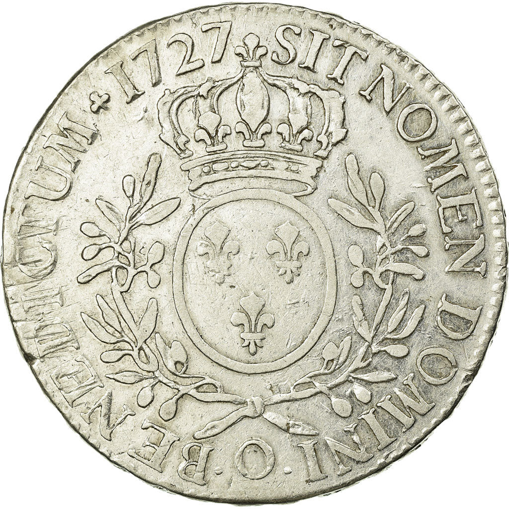 Moneta, Francja, Louis XV, Écu aux branches d'olivier, Ecu, 1727, Riom