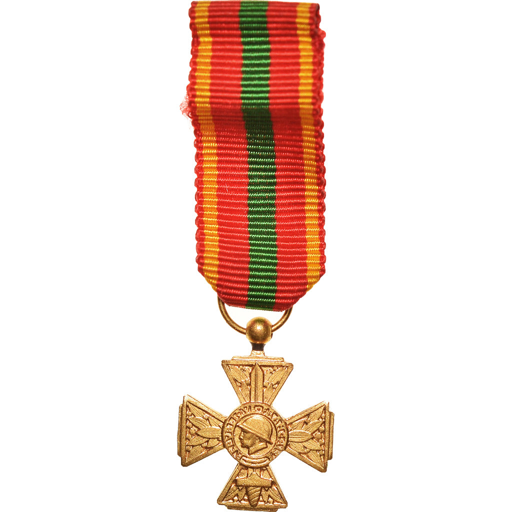 France, Croix du Combattant Volontaire, WAR, Médaille, 1939-1945, Réduction