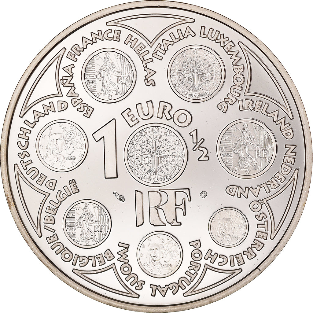 France, 1-1/2 Euro, Europa, 2002, Paris, BE, FDC, Argent, KM:1301