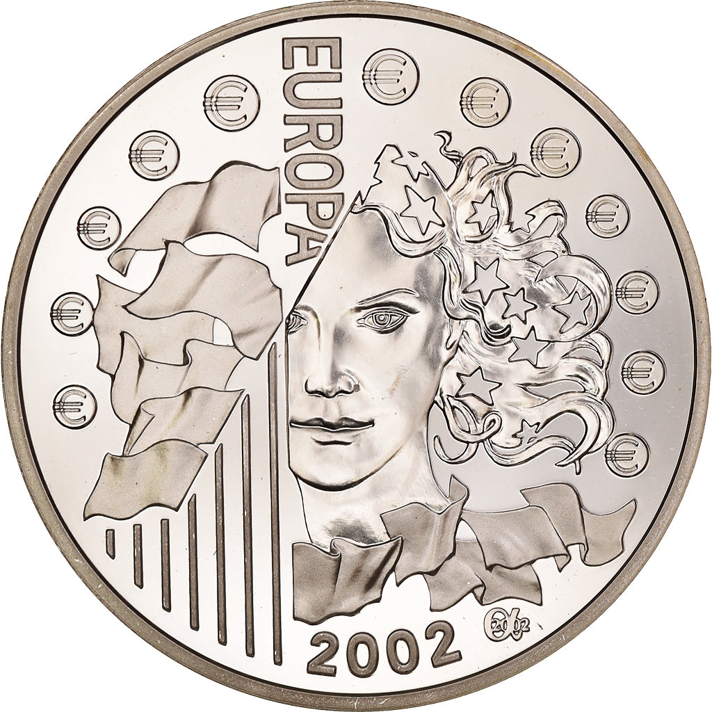 France, 1-1/2 Euro, Europa, 2002, Paris, BE, FDC, Argent, KM:1301