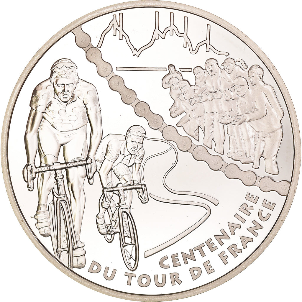 Francja, 1-1/2 Euro, Tour de France - Étape de montagne, 2003, Paris, Proof