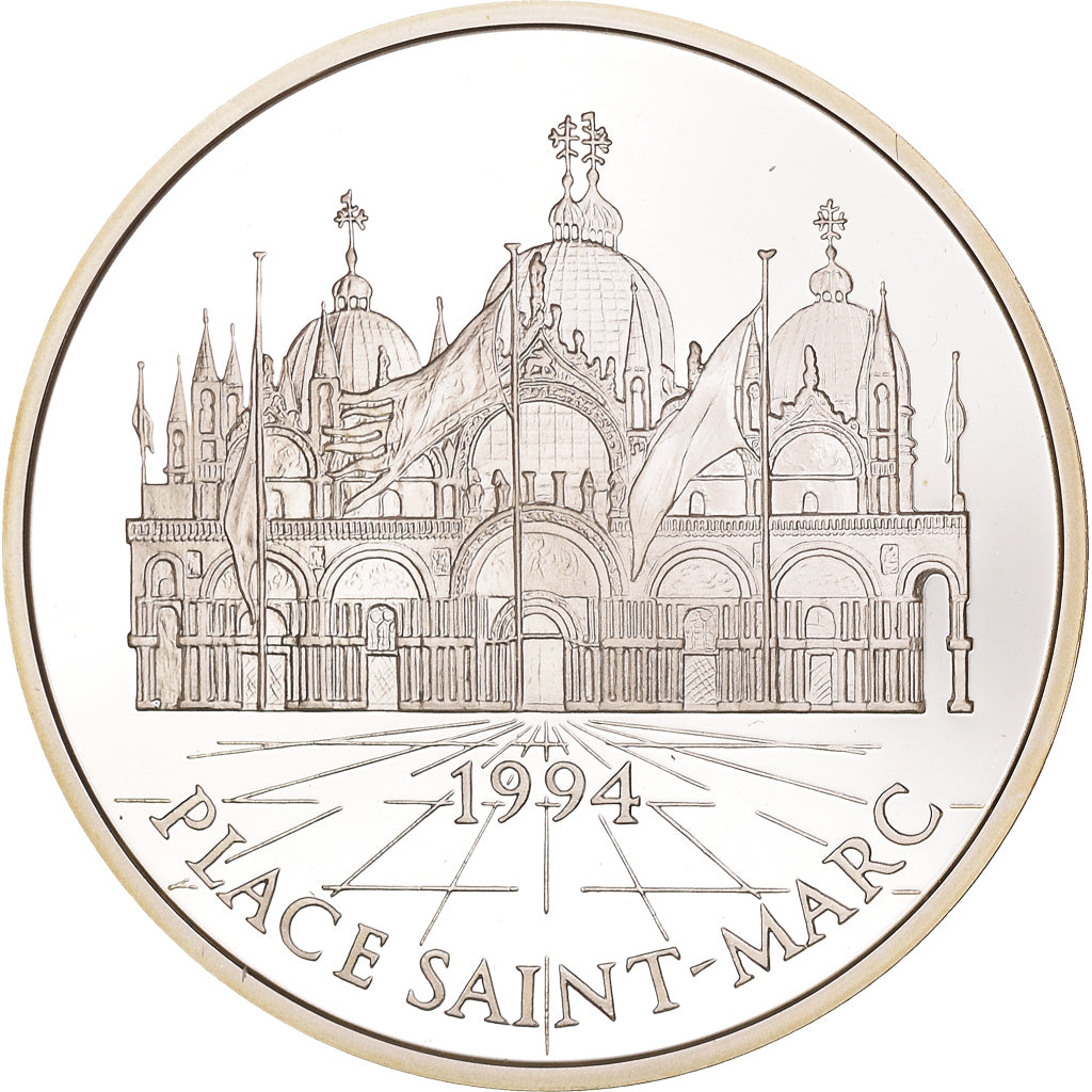 Coin, France, Place Saint-Marc, Monuments et Sites d'Europe, 100 Francs-15 Ecus