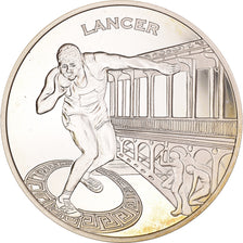 France, 1-1/2 Euro, Lancer du Poids, 2003, Paris, BE, MS(65-70), Silver