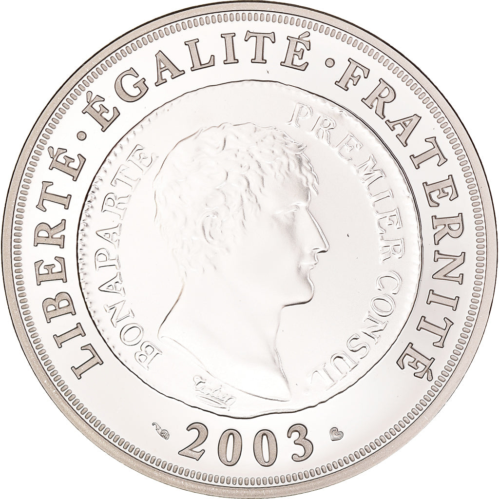 Francja, 1-1/2 Euro, 200th Anniversary of the Franc, 2003, Paris, Proof