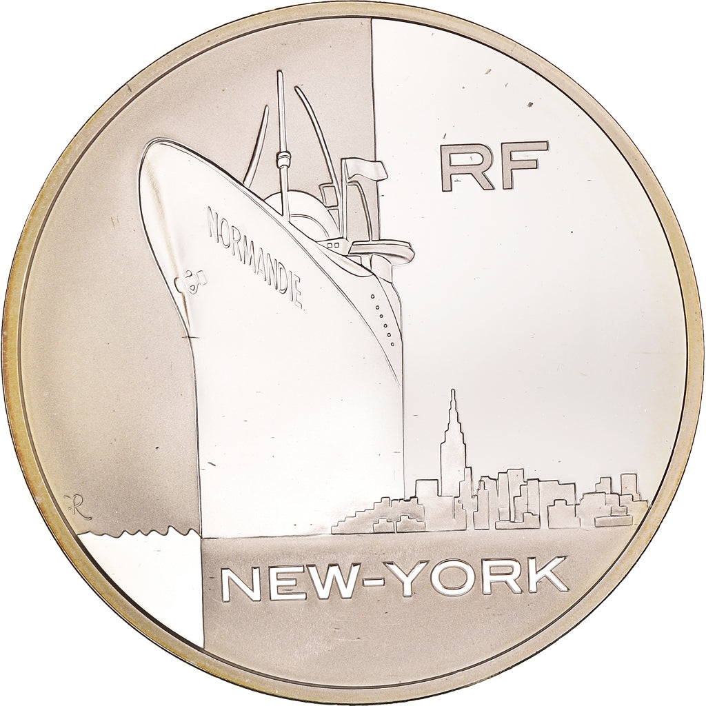 Frankreich, 1-1/2 Euro, Passenger ship Normandie, 2003, Paris, Proof, STGL