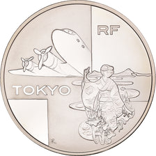 France, 1-1/2 Euro, Vol Paris-Tokyo, 2003, Paris, BE, MS(65-70), Silver