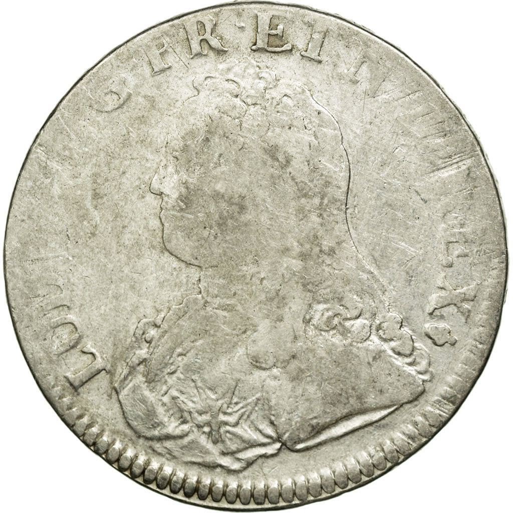 Coin, France, Louis XV, Écu aux branches d'olivier, Ecu, 1726, Reims, F(12-15)