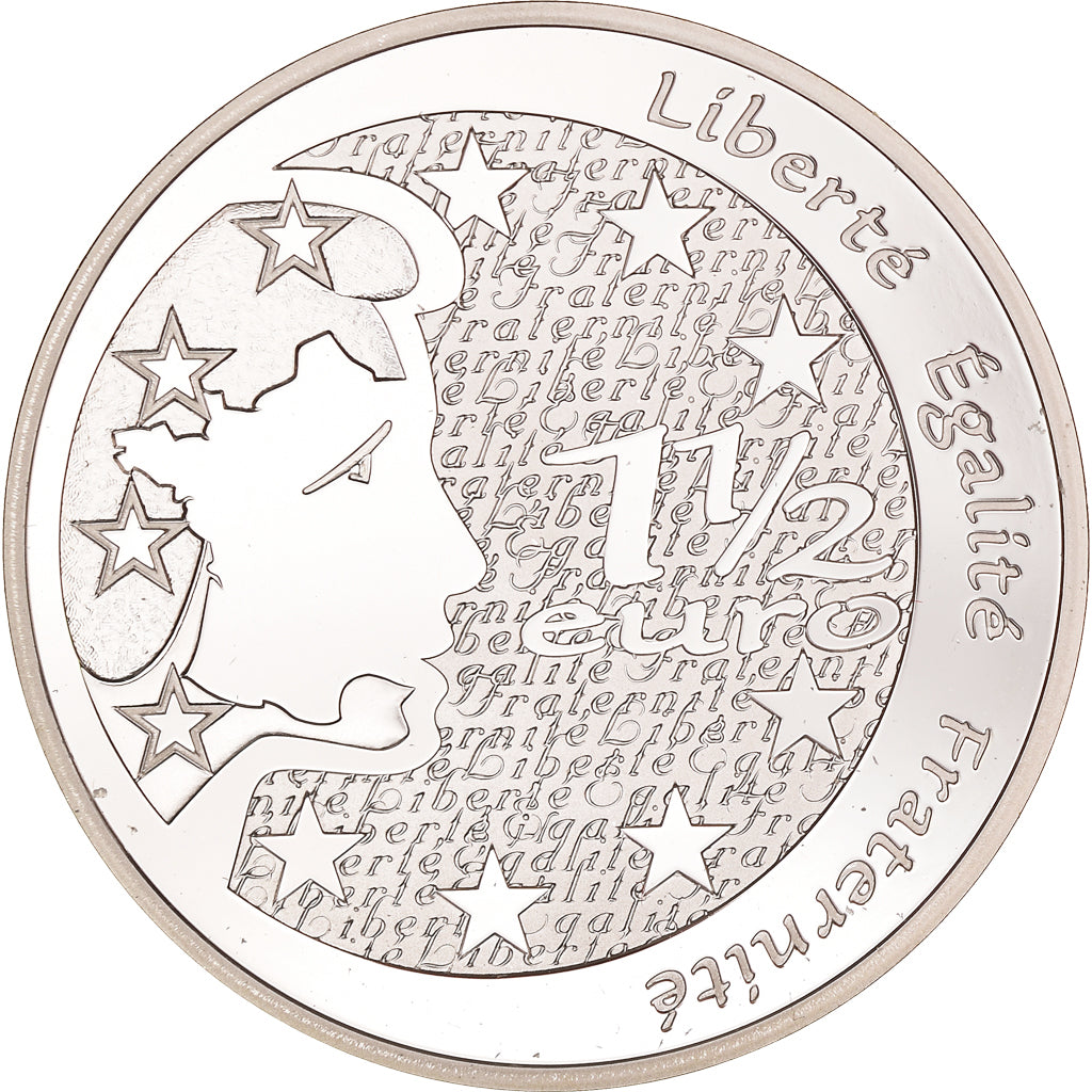 France, Semeuse, 1-1/2 Euro, Marianne, 2004, Paris, FDC, Argent, KM:1844