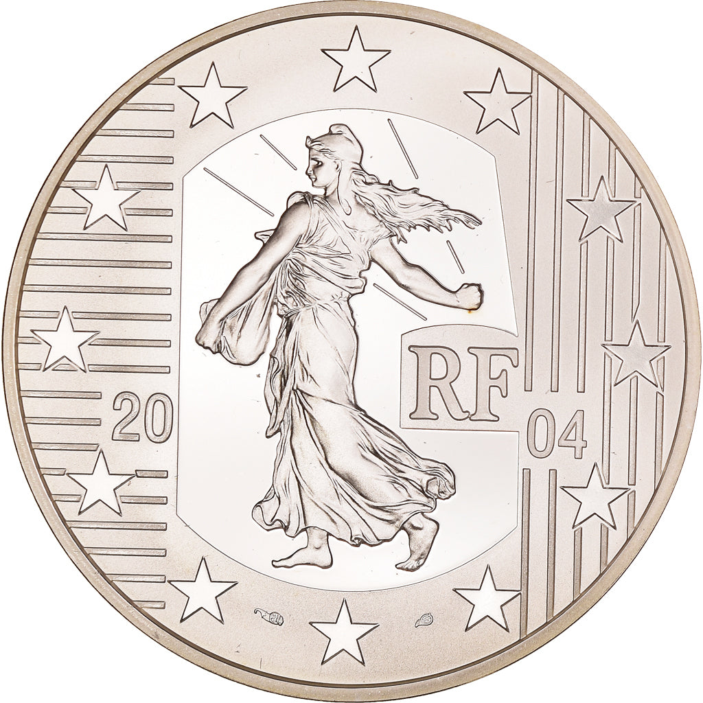 France, Semeuse, 1-1/2 Euro, Marianne, 2004, Paris, FDC, Argent, KM:1844