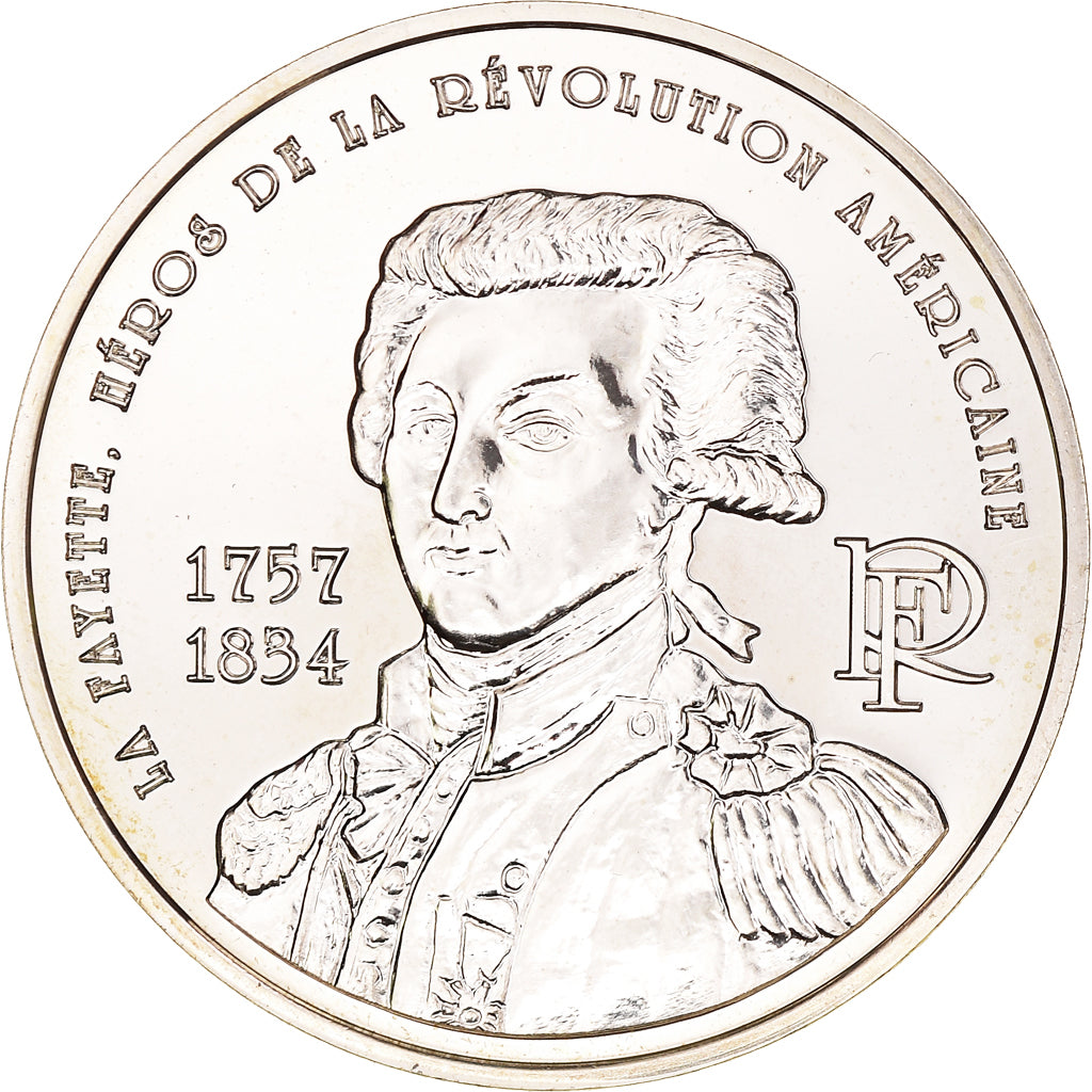 France, Lafayette, 1/4 Euro, 2007, Paris, MS(65-70), Silver, KM:1419
