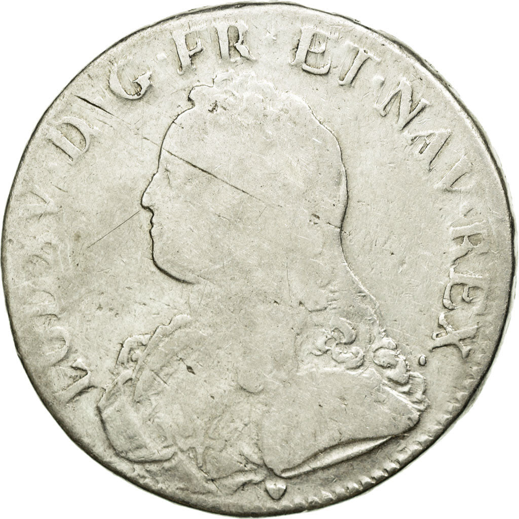 Munten, Frankrijk, Louis XV, Écu aux branches d'olivier, Ecu, 1726, Aix, ZG+