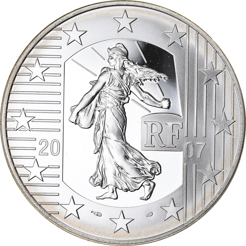 France, Semeuse, 5 Euro, 2007, Paris, FDC, Argent, KM:1523