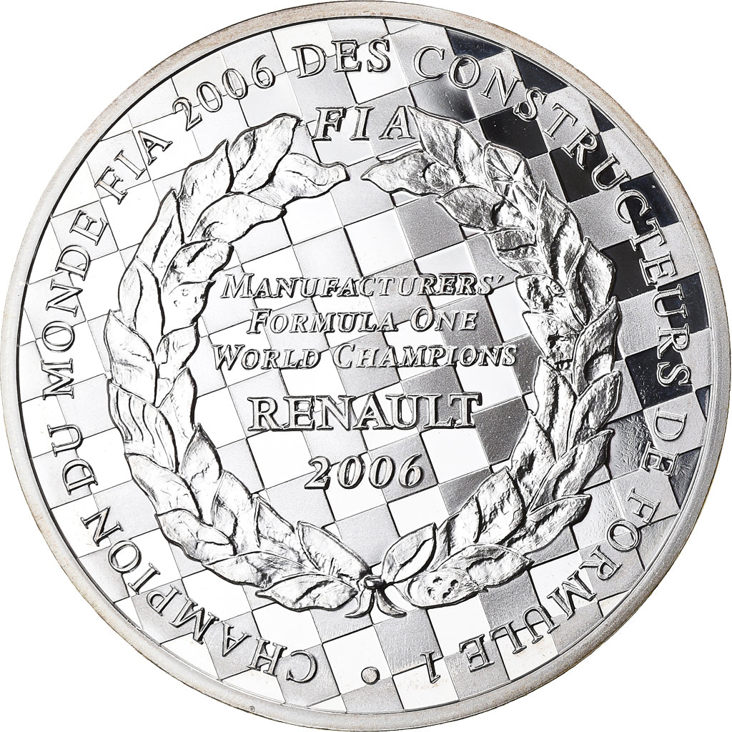 France, 1 1/2 Euro, Renault F1 Team, 2009, Paris, Proof, MS(65-70), Silver