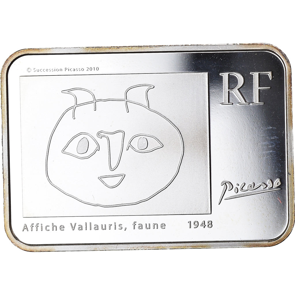Francia, 10 Euro, Pablo Picasso, 2010, Paris, BE, FDC, Argento, KM:1713