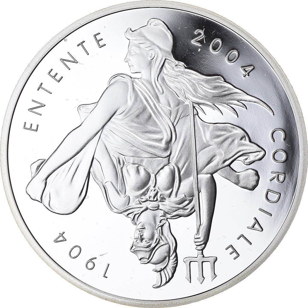 França, 1-1/2 Euro, Entente Cordiale, Le siècle, 2004, Paris, BE, MS(65-70)