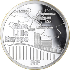 França, Monnaie de Paris, 10 Euro, Gare de Lille-Europe, 2010, Paris, Proof