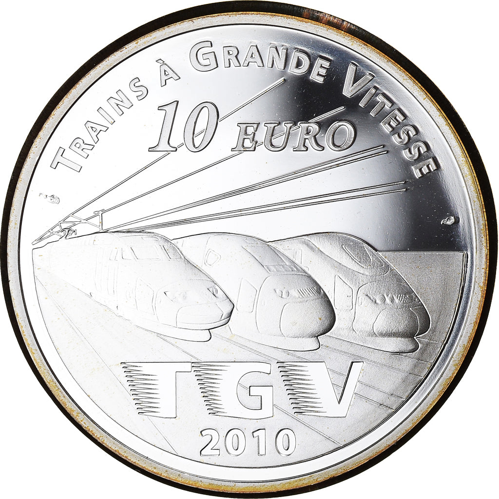 França, Monnaie de Paris, 10 Euro, Gare de Lille-Europe, 2010, Paris, Proof