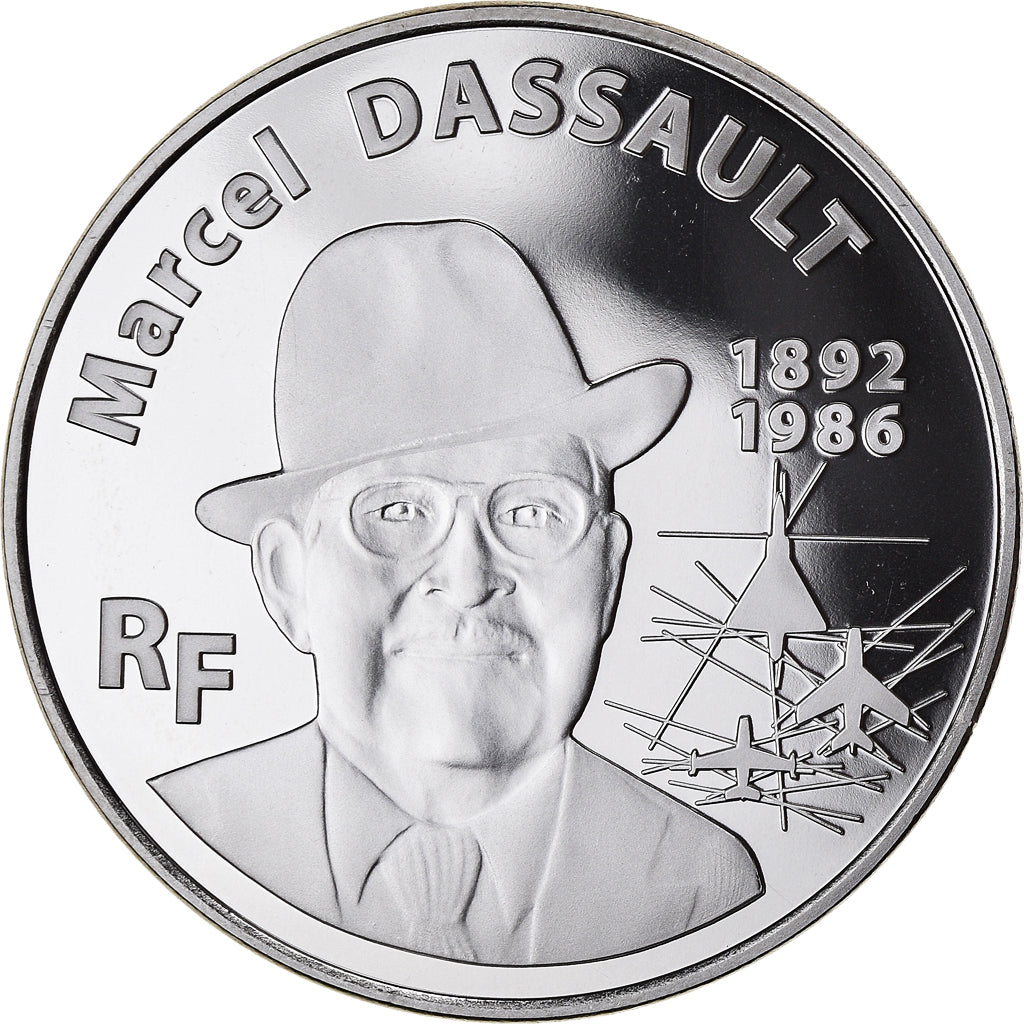 Francia, Monnaie de Paris, 10 Euro, Marcel Dassault, 2010, Paris, BE, FDC