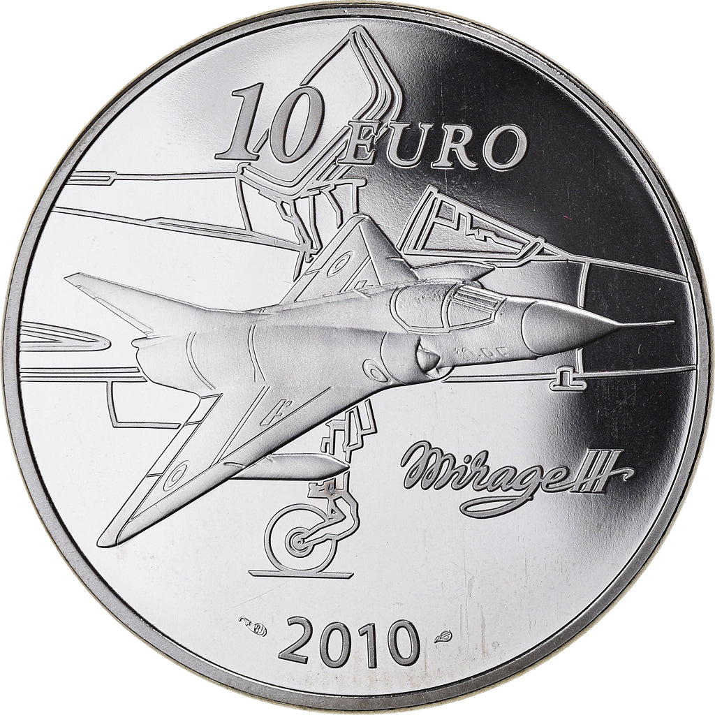 Francia, Monnaie de Paris, 10 Euro, Marcel Dassault, 2010, Paris, BE, FDC