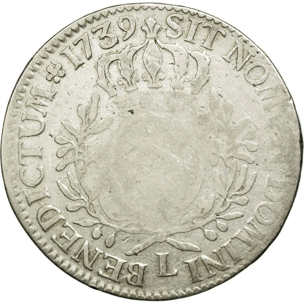 Coin, France, Louis XV, Écu aux branches d'olivier, Ecu, 1739, Bayonne