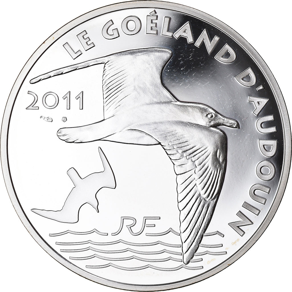 France, Monnaie de Paris, 10 Euro, WWF - Le Goéland d'Audouin, 2011, Paris, BE