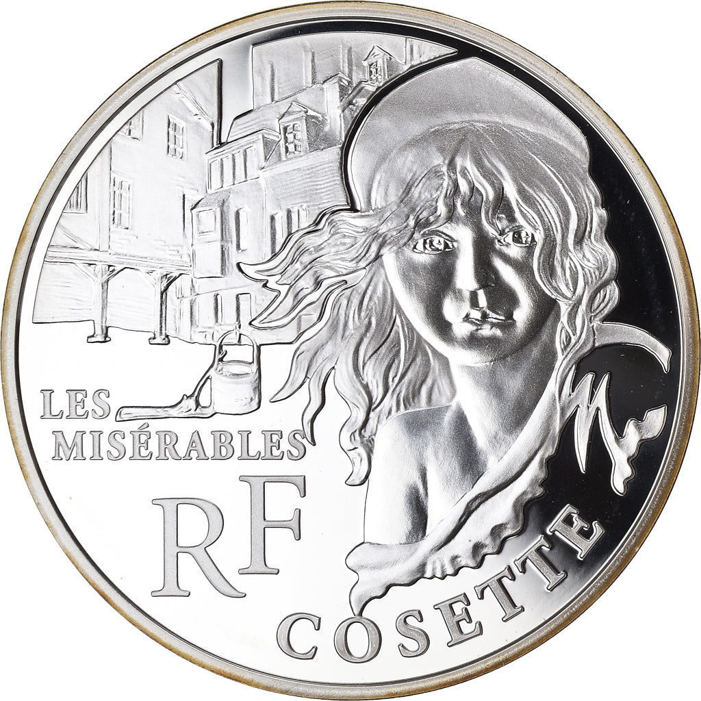 France, 10 Euro, Cosette, 2011, Paris, BE, FDC, Argent, KM:1827