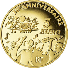 França, Europa, 5 Euro, 2011, Paris, Proof, MS(65-70), Dourado, Gadoury:EU 488