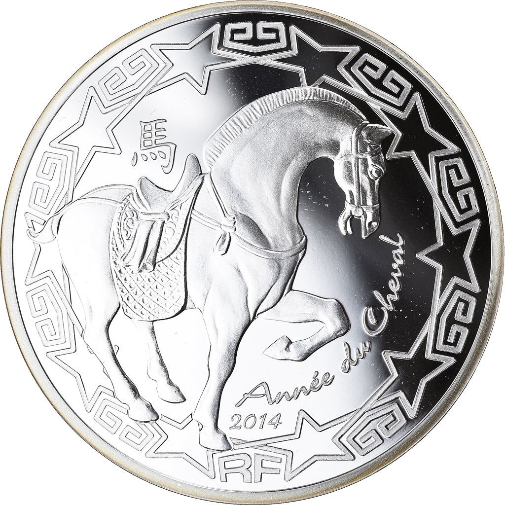France, Monnaie de Paris, 10 Euro, Année du Cheval, 2014, Paris, Proof, FDC