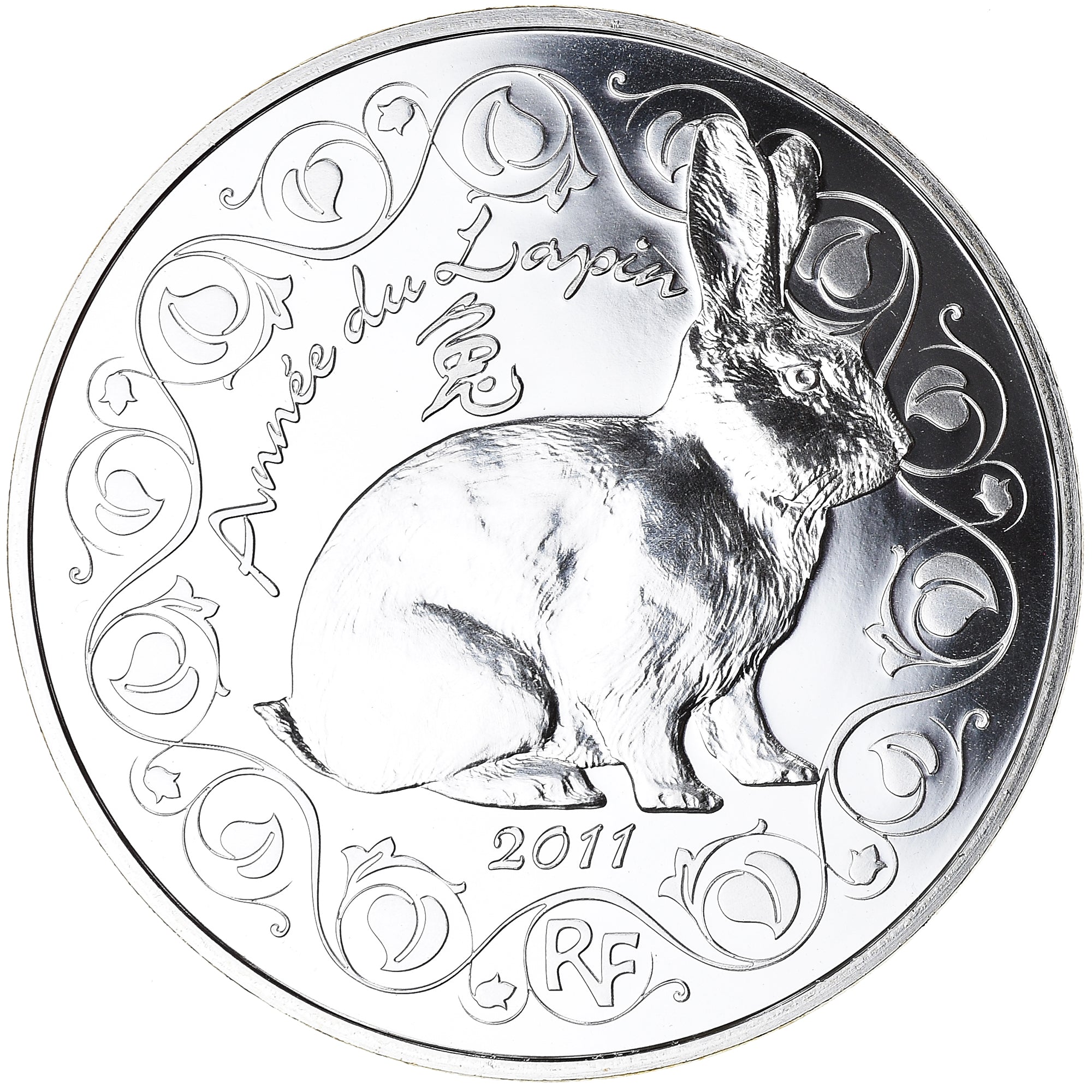 Frankreich, Monnaie de Paris, 5 Euro, Year of the Rabbit, 2011, Paris, Proof