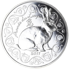 Frankreich, Monnaie de Paris, 5 Euro, Year of the Rabbit, 2011, Paris, Proof
