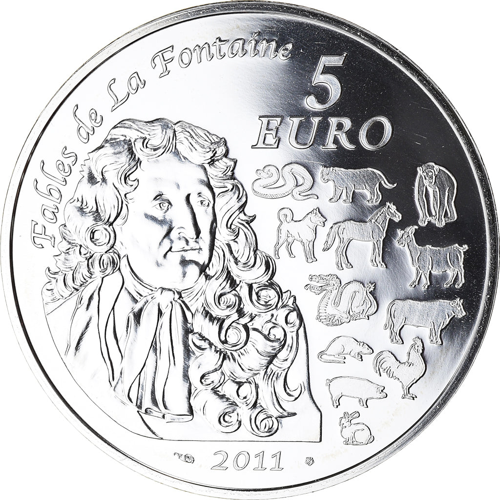 Frankreich, Monnaie de Paris, 5 Euro, Year of the Rabbit, 2011, Paris, Proof