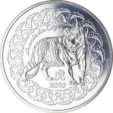 France, Année du Tigre, 5 Euros, 2010, Paris, MS(65-70), Silver, KM:1715