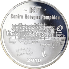 France, Monnaie de Paris, 10 Euro, Centre Pompidou, 2010, Paris, Proof / BE
