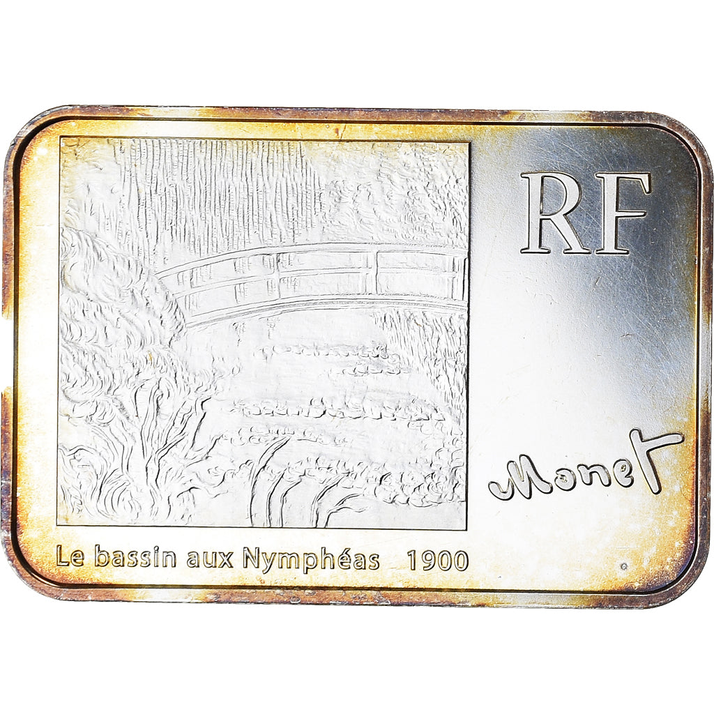 France, 5 Euro, Claude Monet, 2009, Paris, MS(65-70), Silver