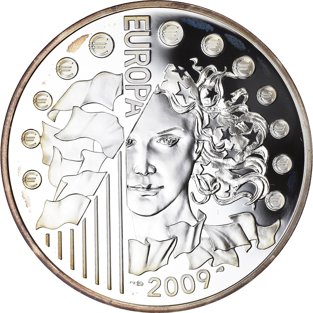 France, Monnaie de Paris, 10 Euro, Europa, 2009, MS(65-70), Silver