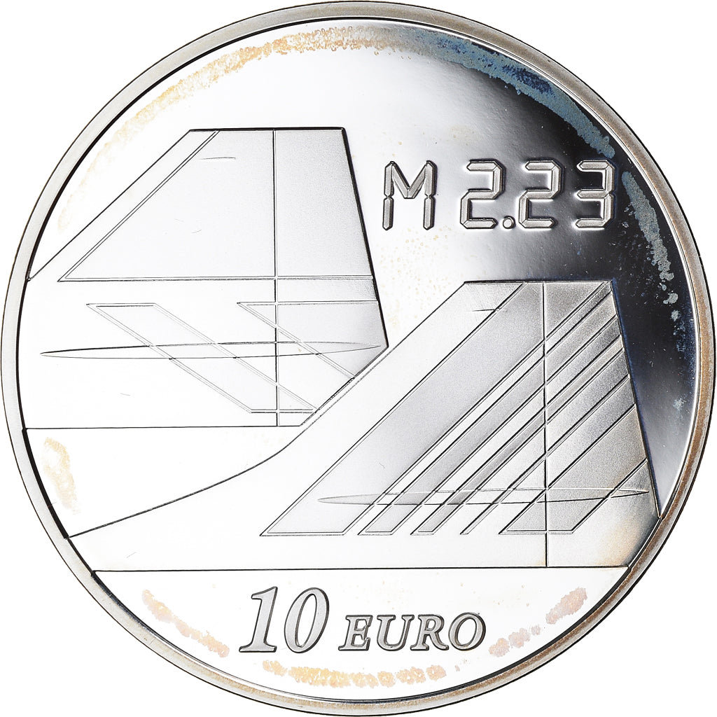 França, Concorde, 10 Euro, 2009, Paris, BE, MS(65-70), Prata, Gadoury:EU363
