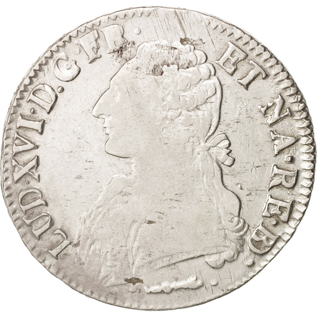 France, Louis XVI, Écu de Béarn aux branches d'olivier, 1782, Pau, KM 572