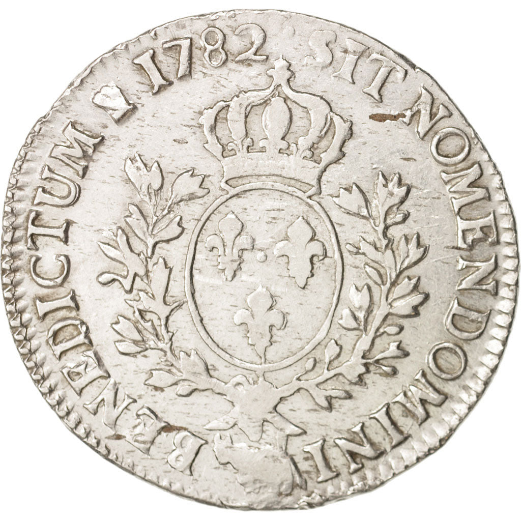 France, Louis XVI, Écu de Béarn aux branches d'olivier, 1782, Pau, KM 572