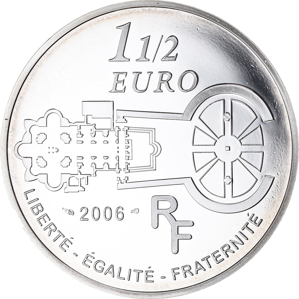 France, 1-1/2 Euro, Basilique Saint-Pierre, 2006, Paris, Proof, MS(65-70)