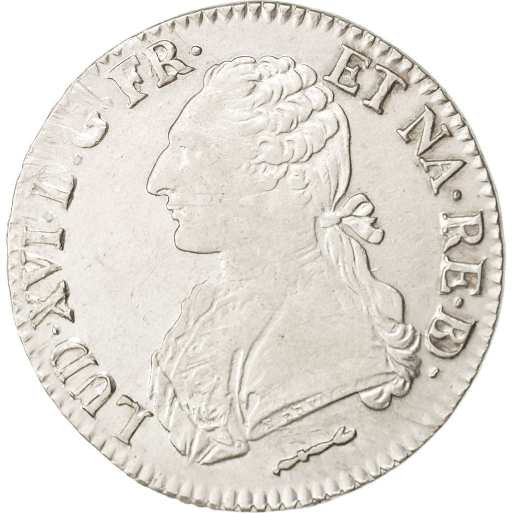 France, Louis XVI, Écu de Béarn aux branches d'olivier, 1783, Pau, KM 572