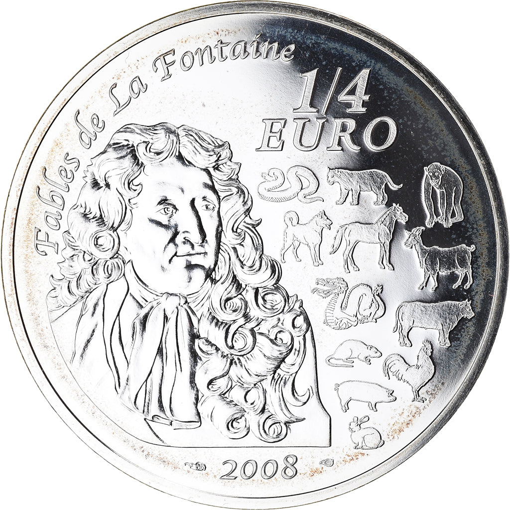 Francia, Monnaie de Paris, 1/4 Euro, Year of the Rat, 2008, Paris, Proof, FDC